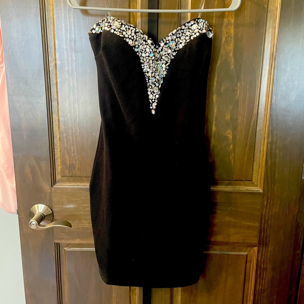 Little black strapless dress